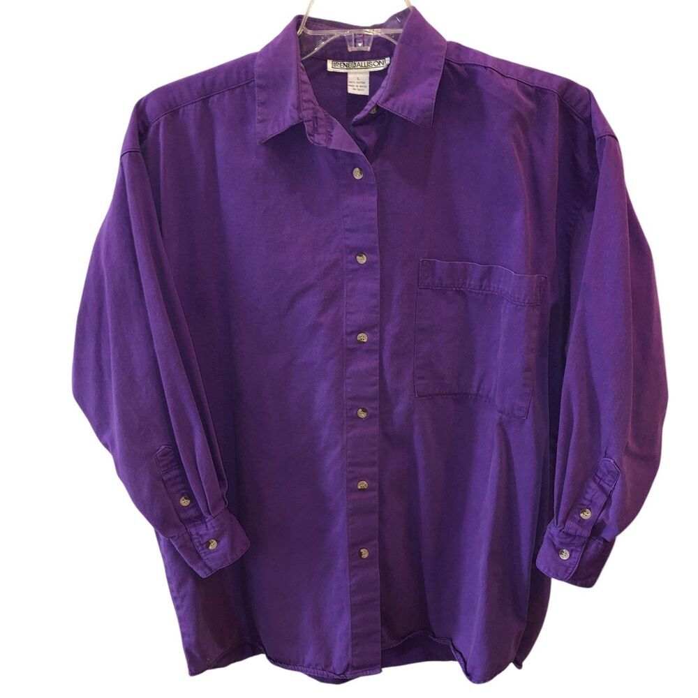 VTG Irene Allison Womens 3X Tag Says Large But Measurements Are 3XL Purple Shirt
